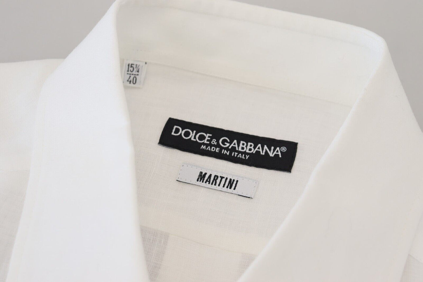 Elegant White Martini Dress Shirt