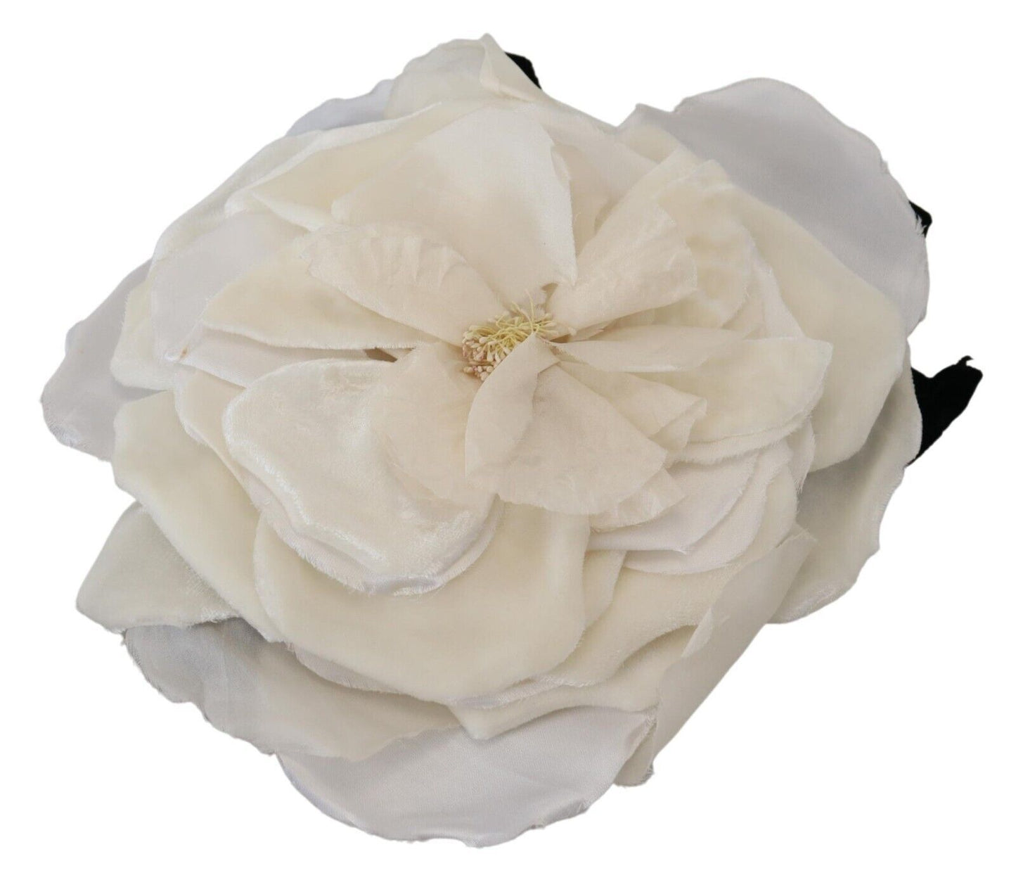 Elegant White Silk Floral Hat