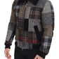 Multicolor Plaid Bomber Jacket with Luxe Blend