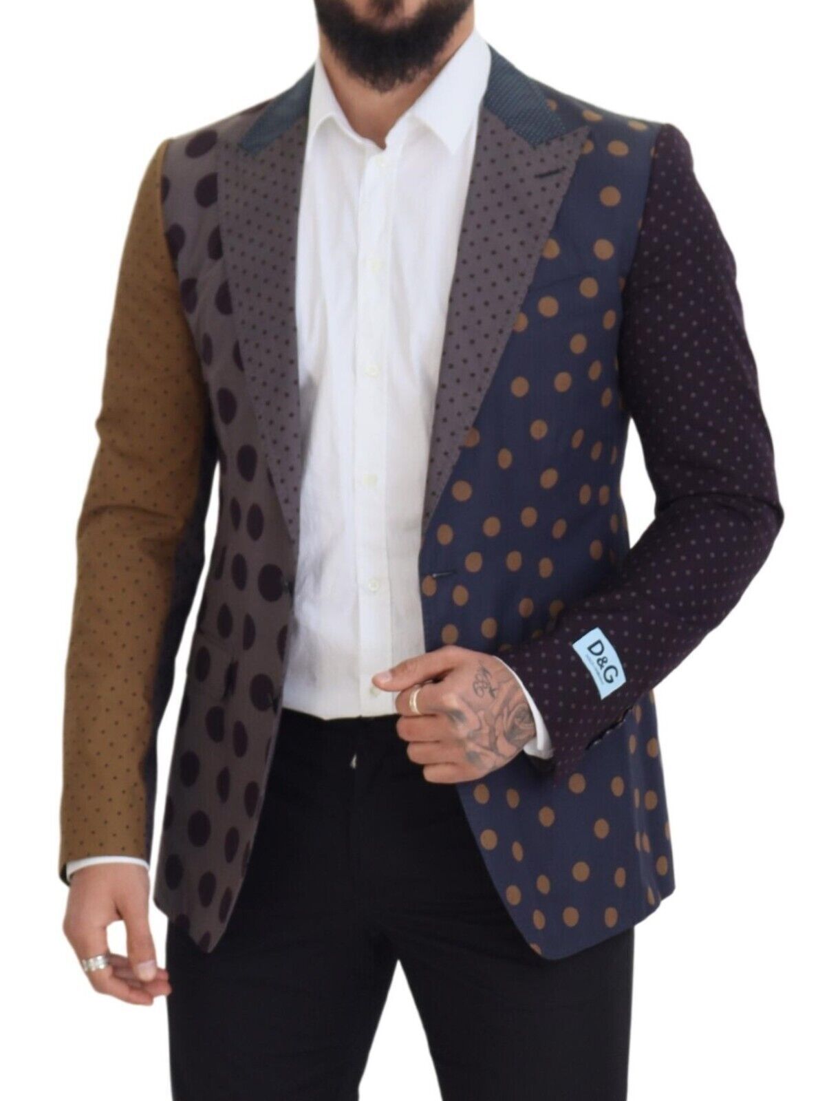 Elegant Multicolor Cotton Blazer