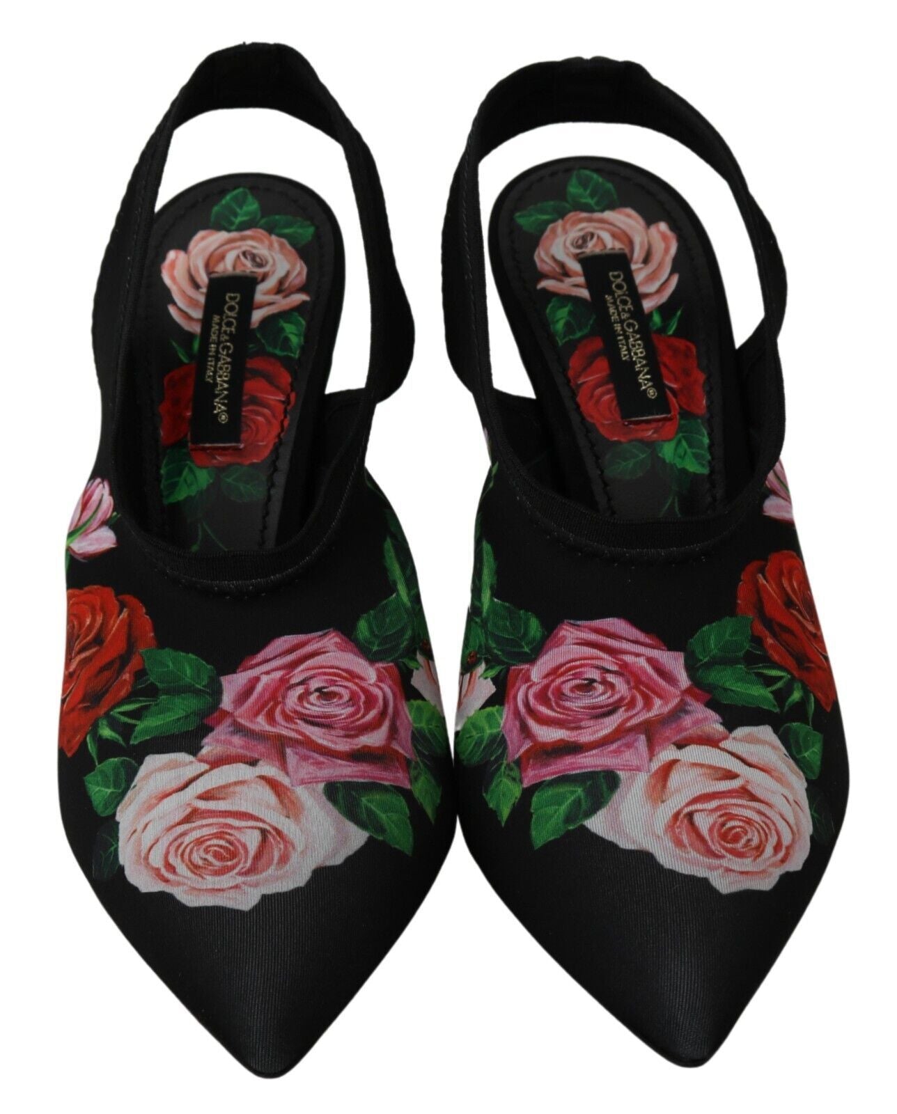 Elegant Floral Slingback Heels Sandals