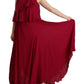 Orchid Silk Sleeveless Long Maxi Ruffle Shift Dress