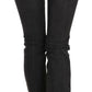 Elegant Low Waist Skinny Black Pants