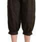 Brown Viscose Cropped Harem Pants
