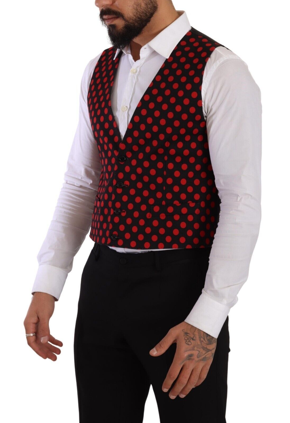 Elegant Polka Dot Dress Vest