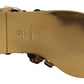 Elegant Gold Crystal-Embellished Flat Sandals