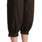 Brown Viscose Cropped Harem Pants