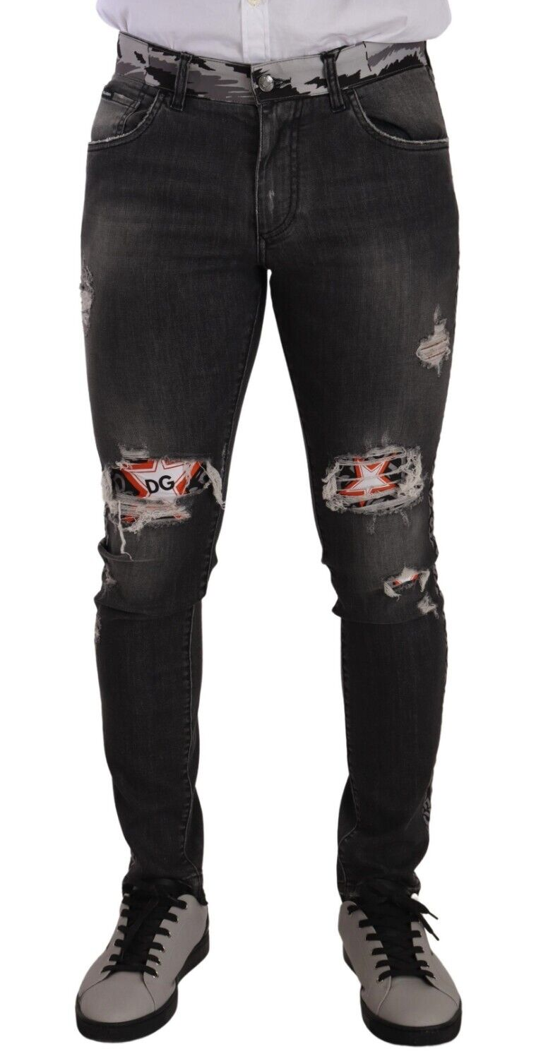 Elegant Slim Fit Distressed Skinny Jeans