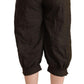 Brown Viscose Cropped Harem Pants