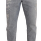 Elegant Slim Fit Tapered Light Blue Jeans