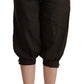 Brown Viscose Cropped Harem Pants