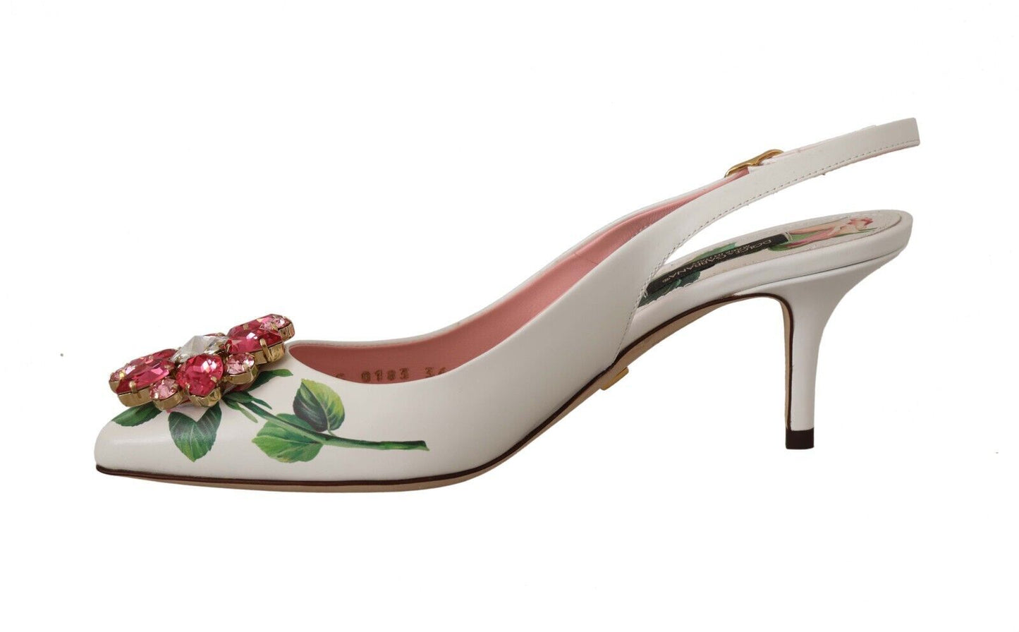 Ethereal Floral Embellished Slingback Heels