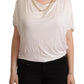 White Short Sleeves Gold Chain T-shirt Top