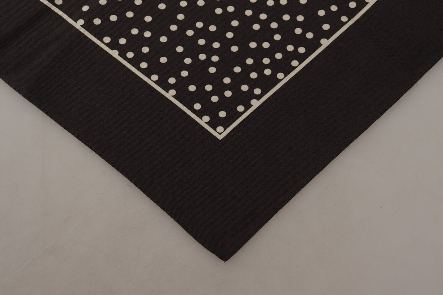 Brown Polka Dot Square Handkerchief Scarf