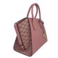 Avril Large Rose Signature Leather Top Zip Satchel Crossbody Bag