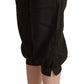 Brown Viscose Cropped Harem Pants