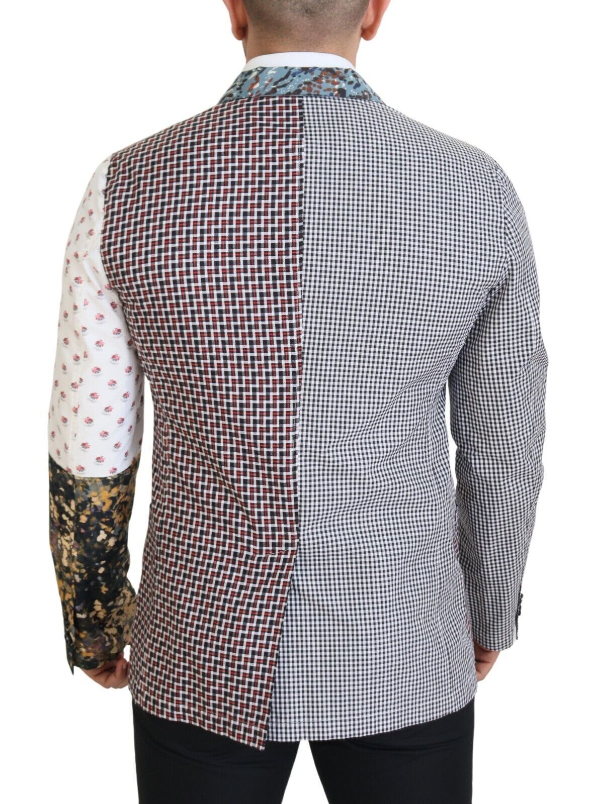 Multicolor Cotton Slim Fit Blazer