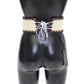 Chic Corset Waist Belt in Beige & Brown