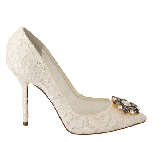 Elegant Embellished Lace Heels Pumps