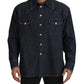 Blue Cotton Stretch Button Down Denim Shirt