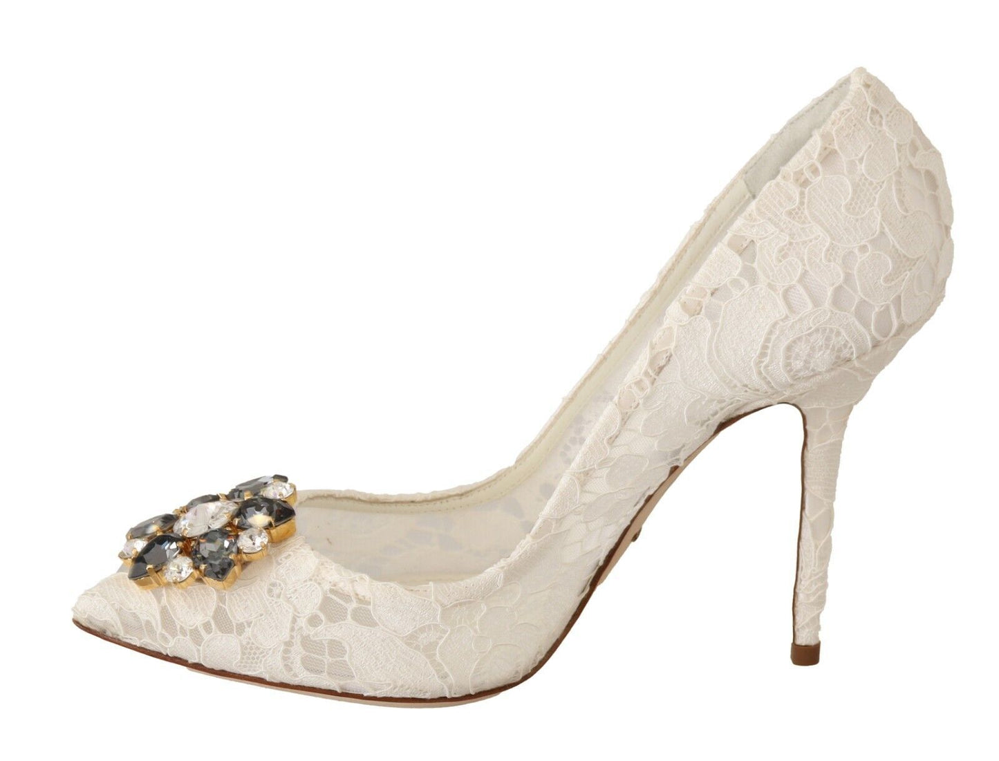 Elegant Embellished Lace Heels Pumps