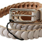 Elegant Twisted Leather Waist Belt