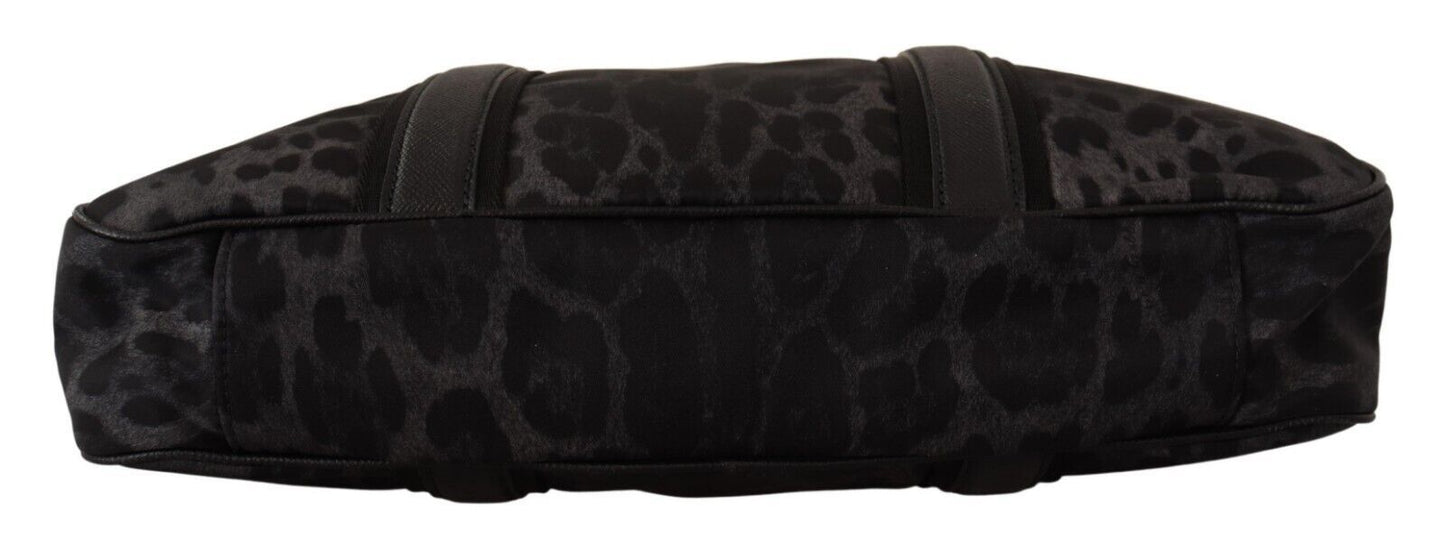 Sleek Leopard Messenger Laptop Bag