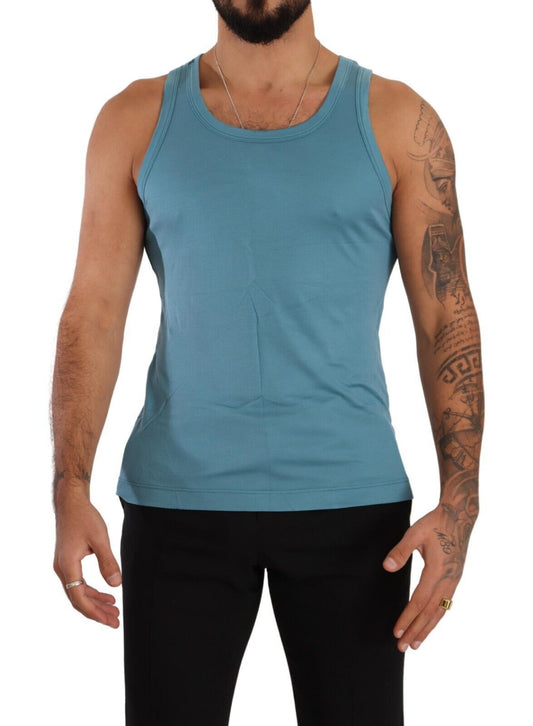 Blue Modal Sleeveless Tank Top T-shirt Underwear