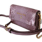 Elegant Purple Crossbody Flap Bag