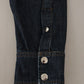 Blue Cotton Stretch Button Down Denim Shirt