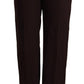 Black High Waist Straight Formal Pants