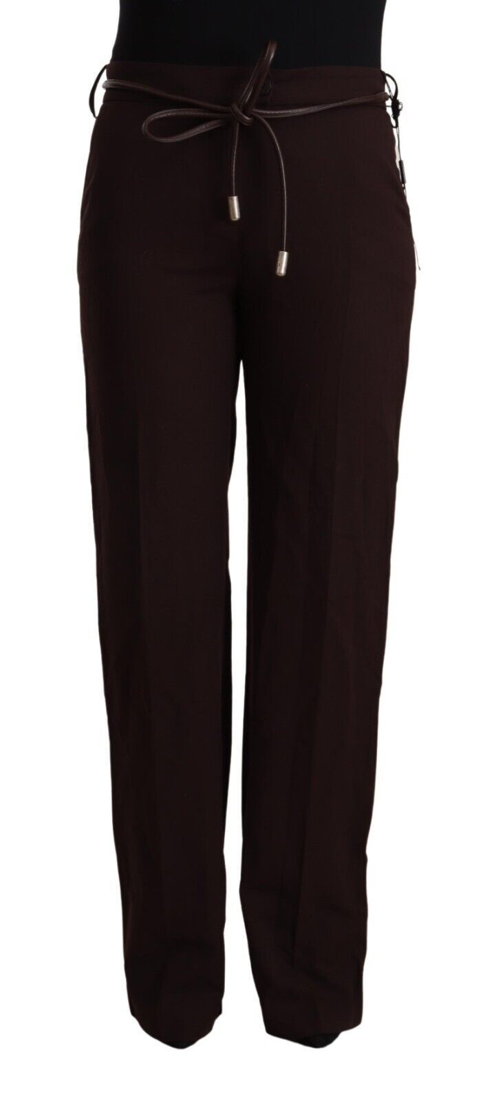 Black High Waist Straight Formal Pants