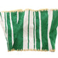 Green Striped Corset  Woven Raffia Waist Belt