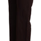 Black High Waist Straight Formal Pants