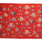 Elegant Red Fish Print Cotton Scarf