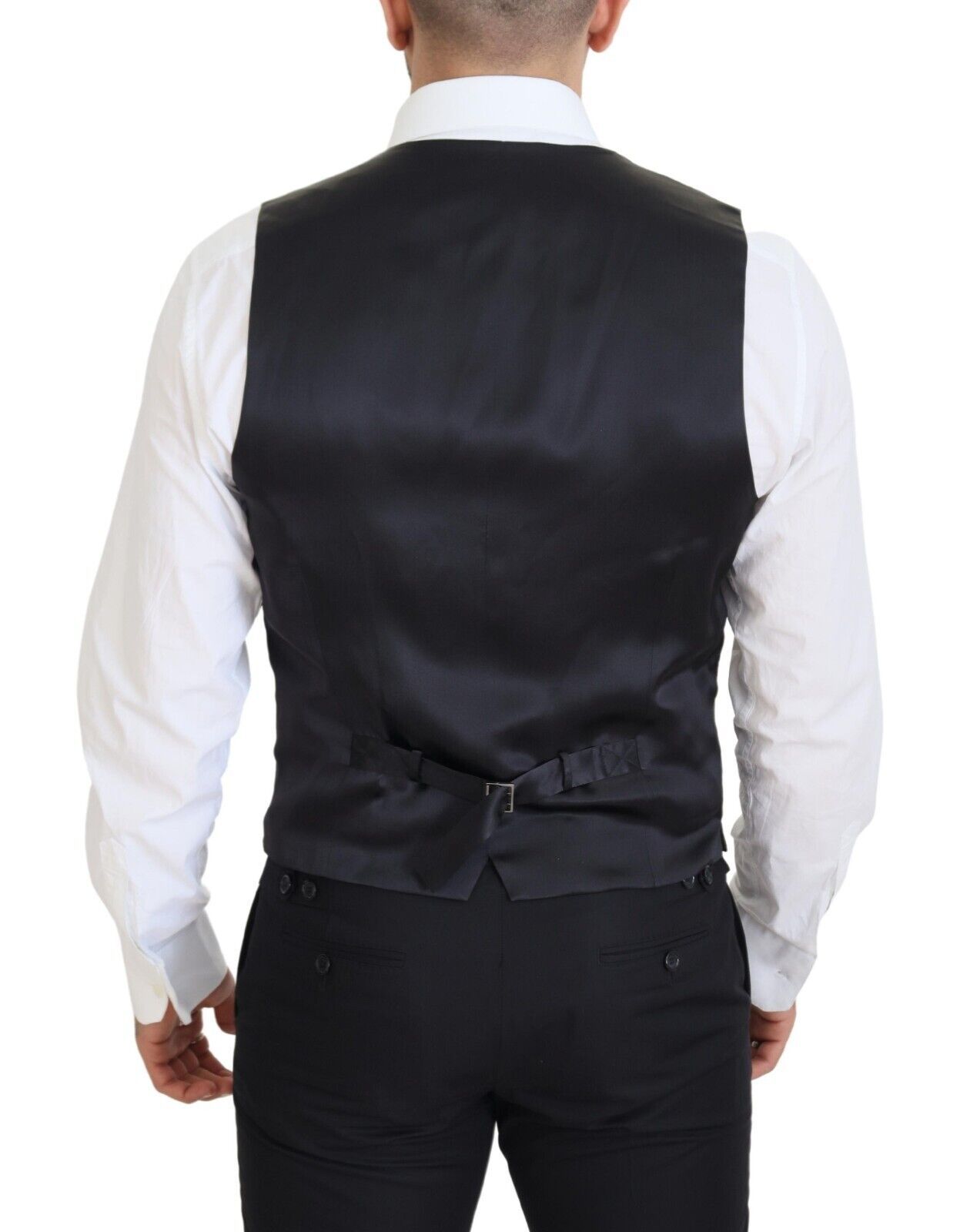 Elegant Black Martini Suit Jacket & Vest Ensemble