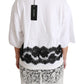 White Fashion Sinner Cotton Lace T-shirt Top