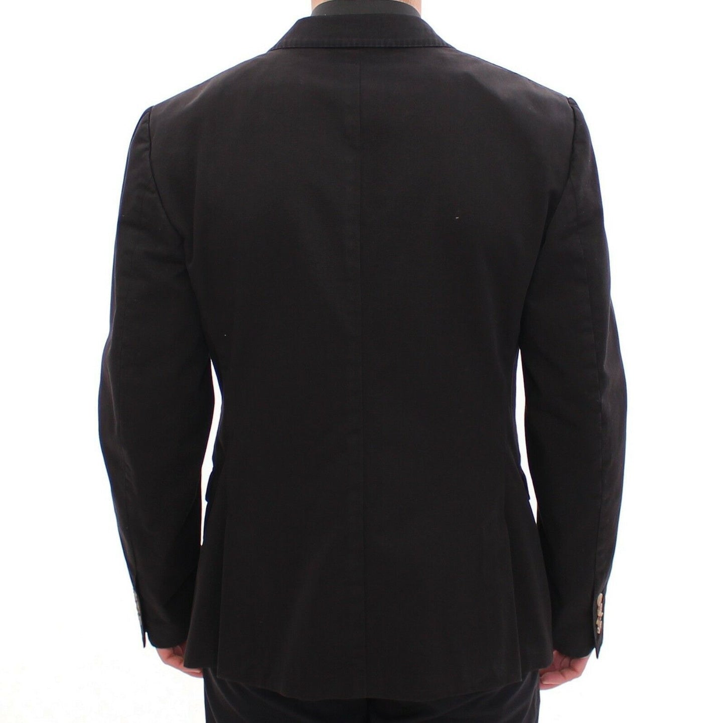 Elegant Black Cotton Blazer Jacket