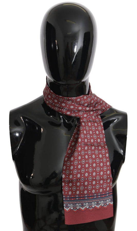 Elegant Maroon Silk Scarf for Men