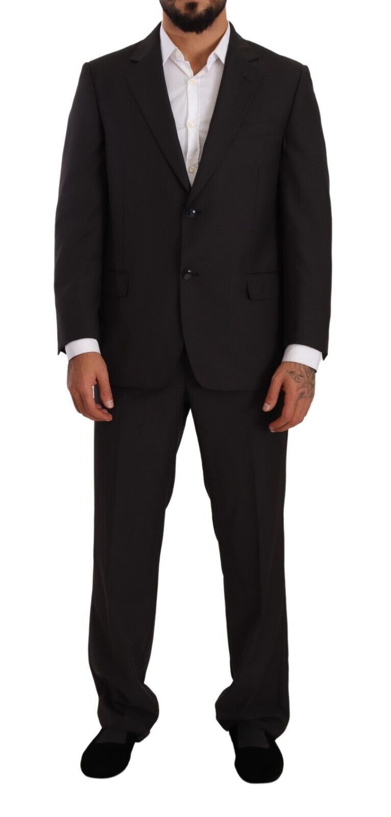 Sleek Grey Regular Fit Two-Piece Suit