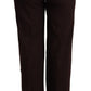 Black High Waist Straight Formal Pants