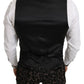 Suit Black Floral 3 Piece Slim Tuxedo