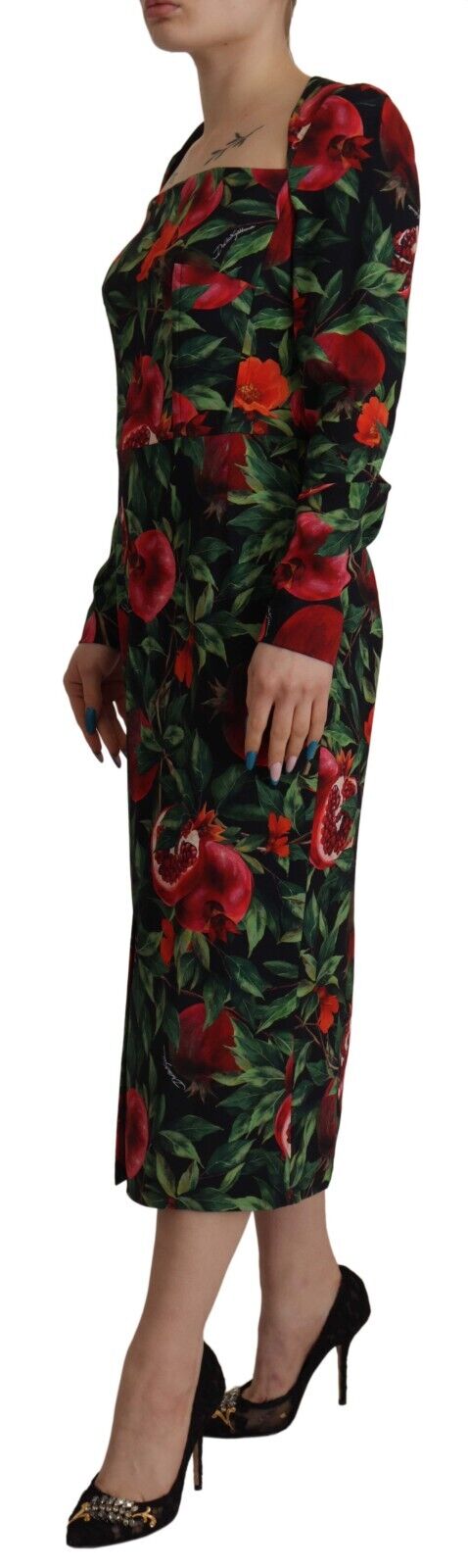 Floral Sheath Midi Elegance Dress