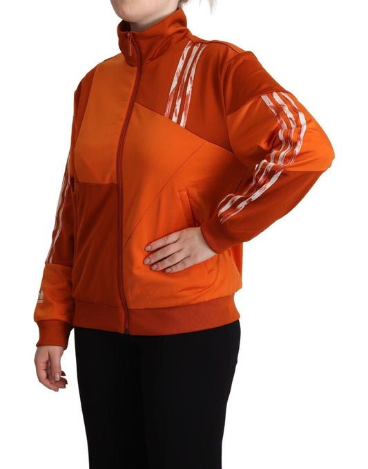 Orange Long Sleeves Full Zip Jacket