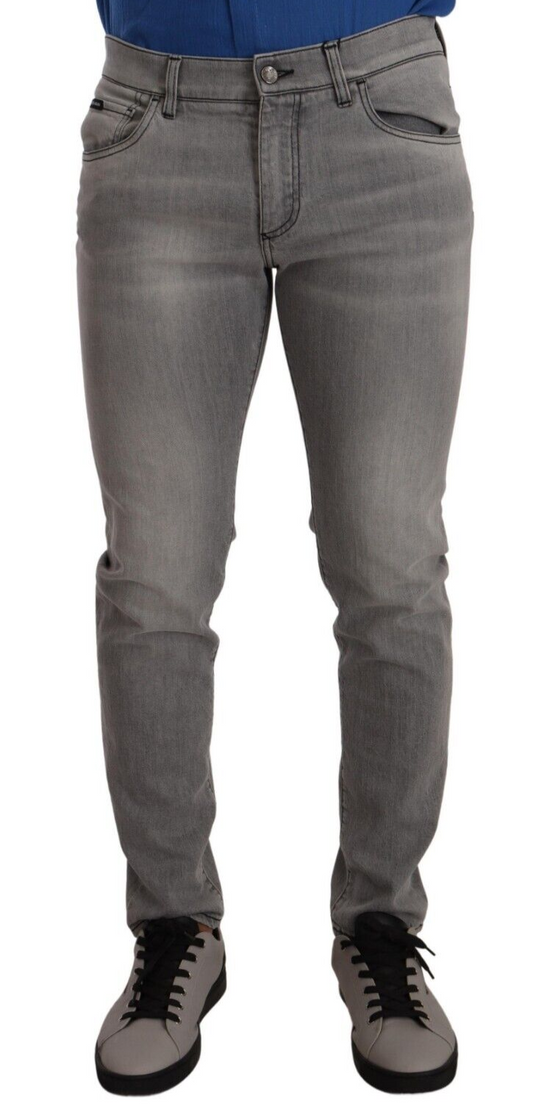 Sleek Washed Grey Slim Fit Denim