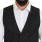 Elegant Black Martini Suit Jacket & Vest Ensemble