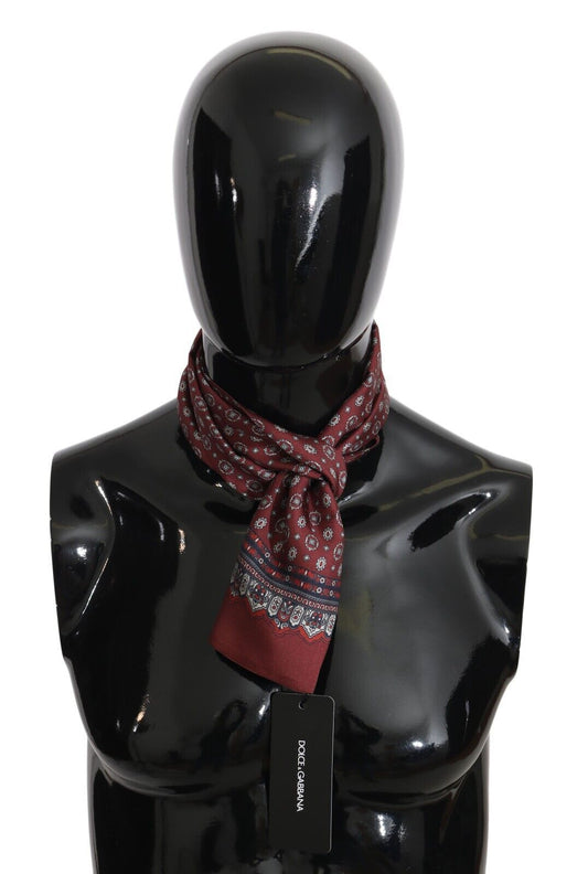 Elegant Maroon Silk Scarf for Men