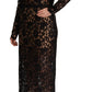 Black Floral Lace Cotton Midi Sheath Dress