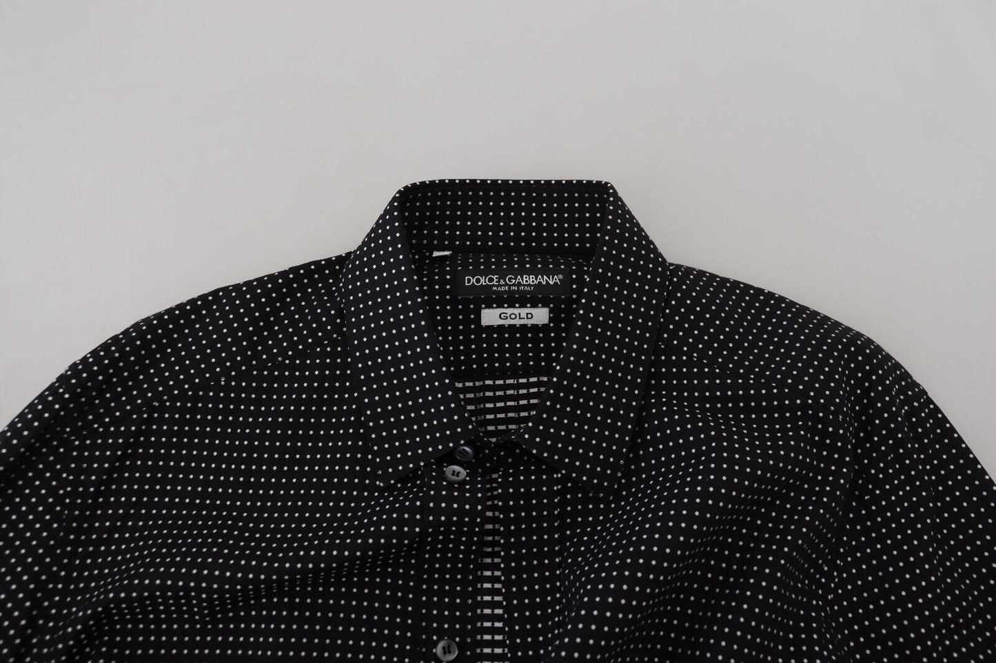 Elegant Polka Dot Cotton Dress Shirt