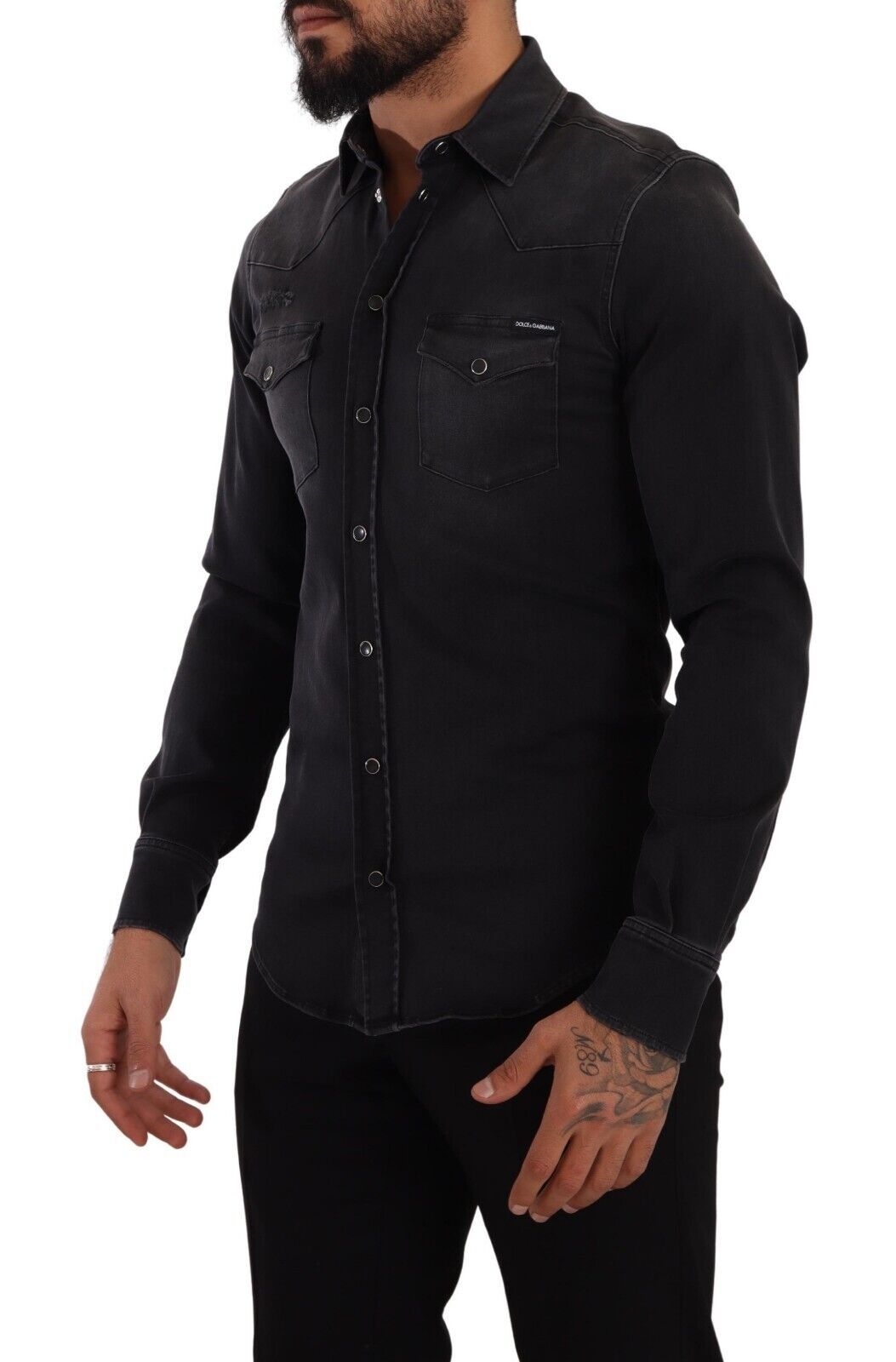 Elegant Slim Fit Denim Shirt